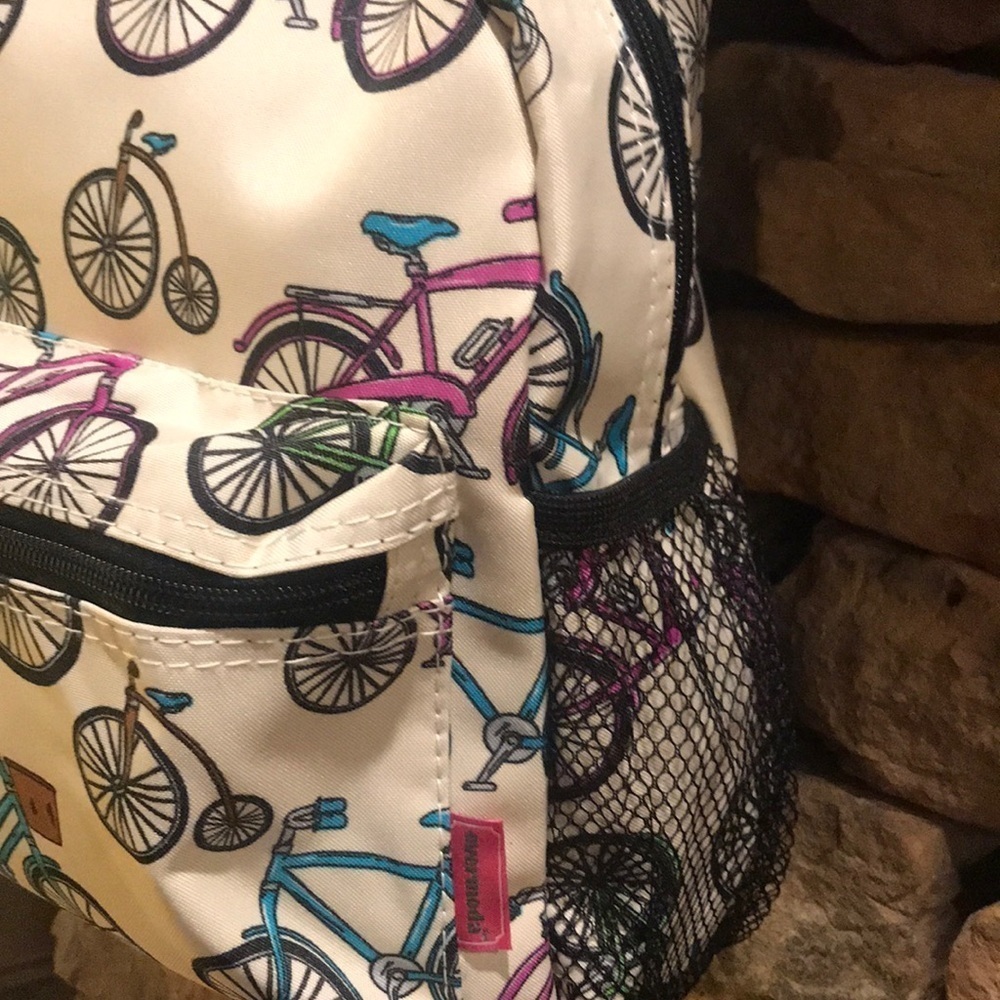 Small Bicycle Print Backpack - Picture 4 of 8